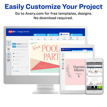 Avery Customizable Name Badge and Ticket Inserts, 6